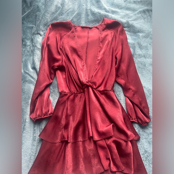 Zara dress burgundy in size L - Picture 1 of 2
